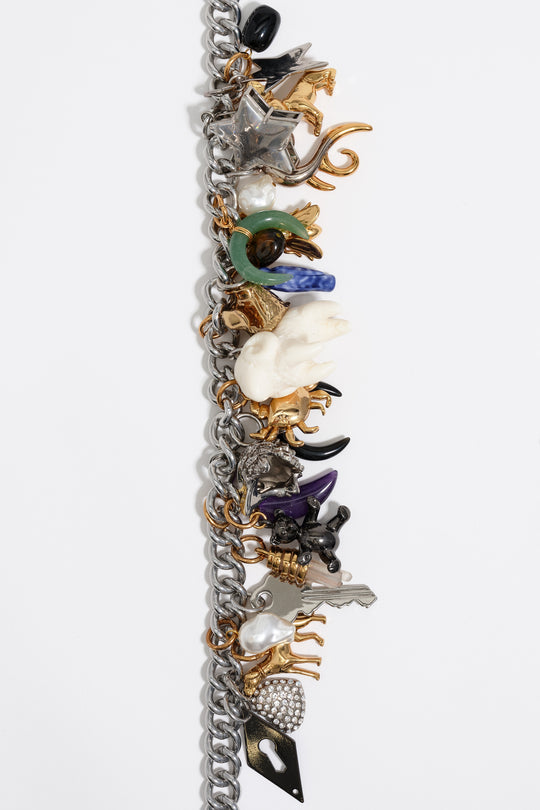 Multi-charm chain necklace