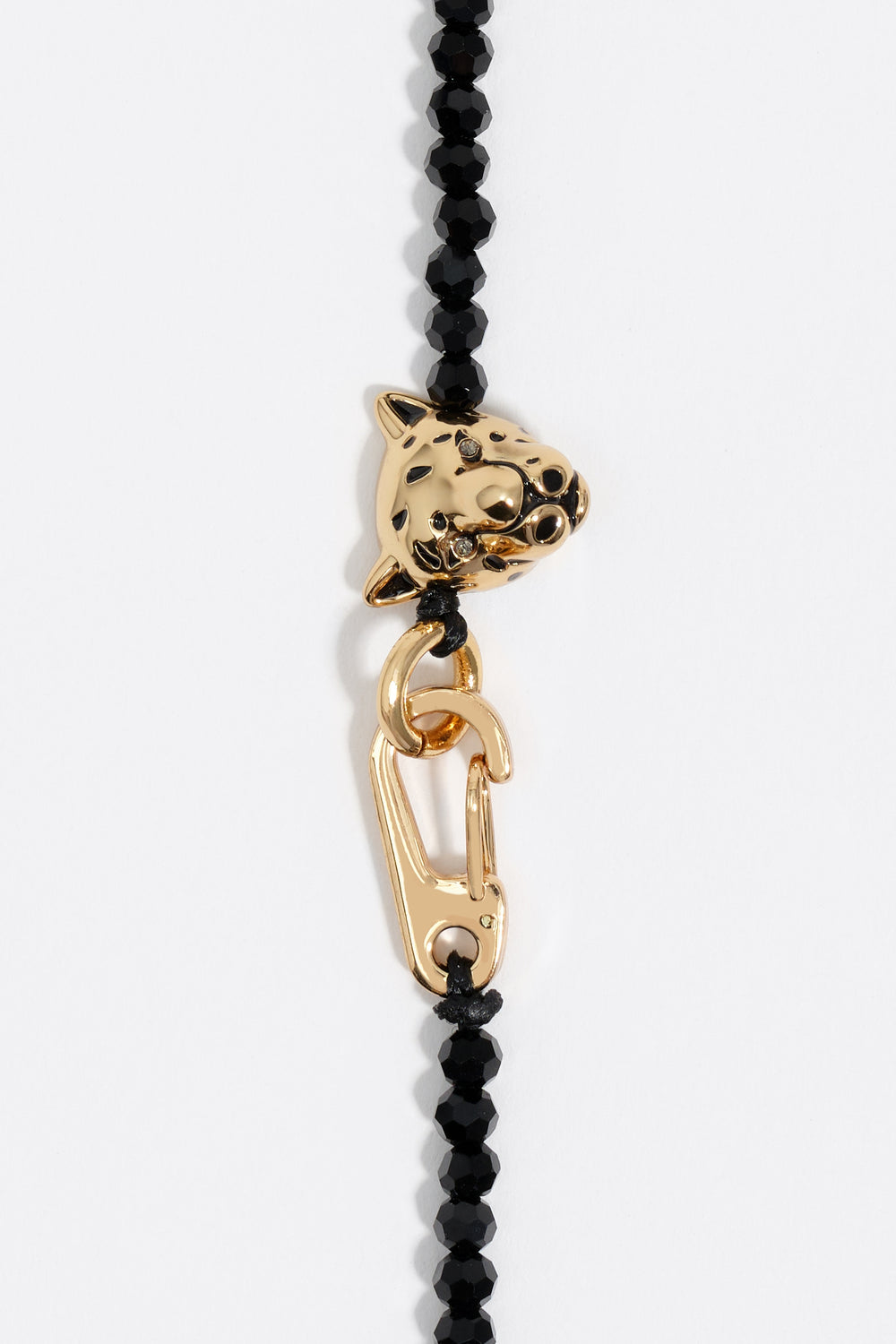 Panther black crystals necklace