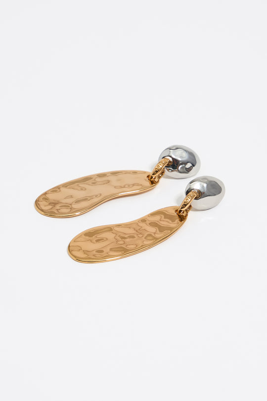 Two-tone textured earrings