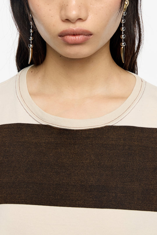 Two-tone snake earrings