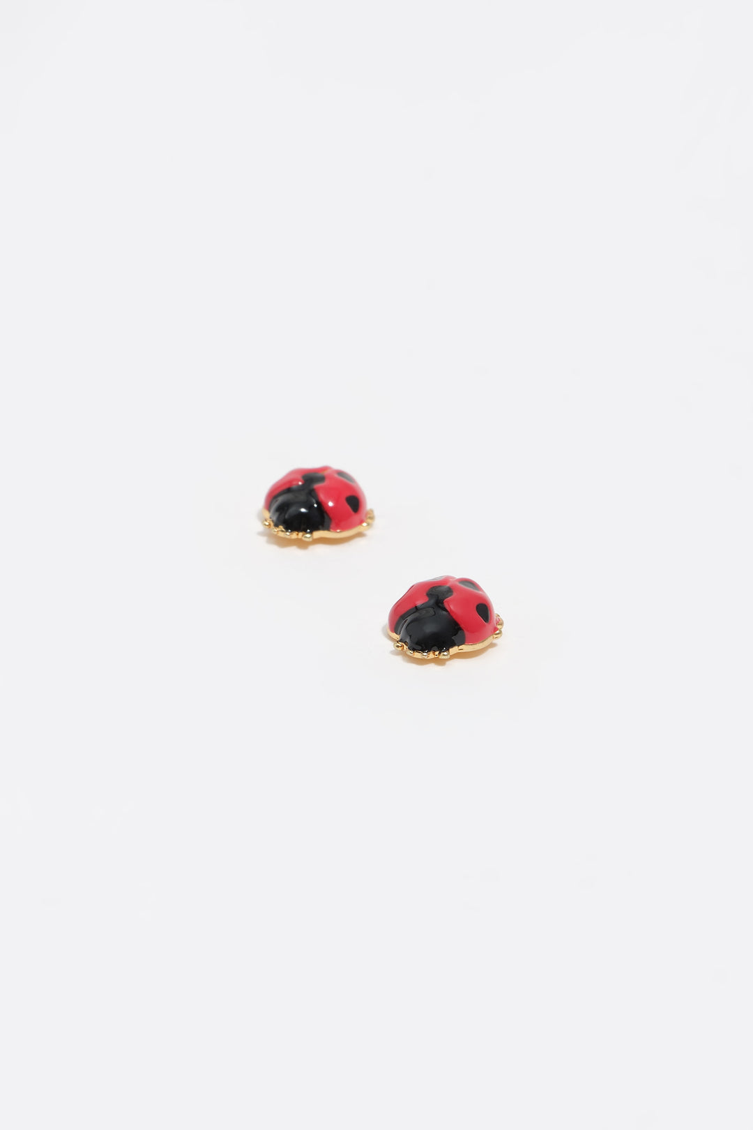 Mini red ladybug earrings