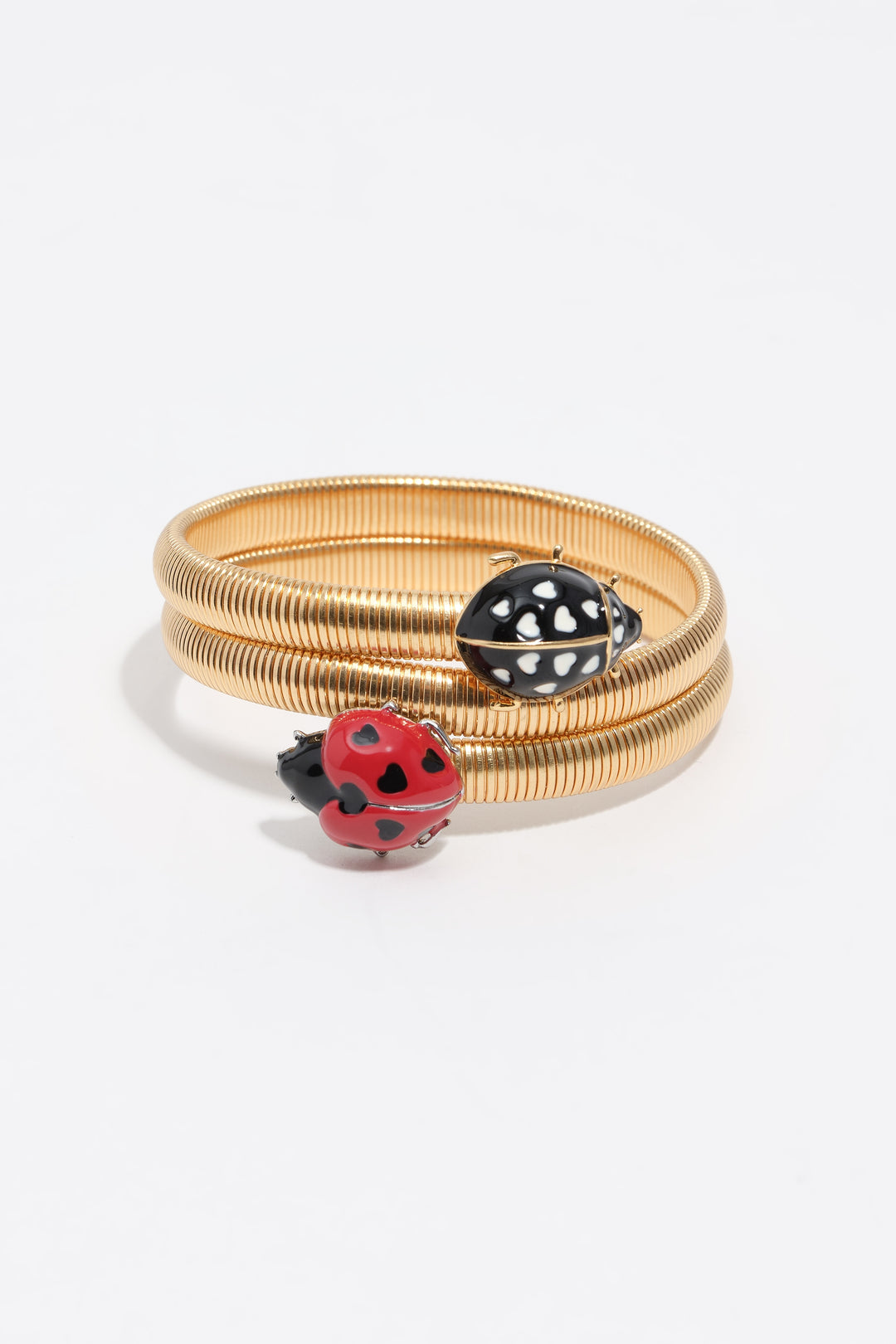 Gold spiral beetles bracelet