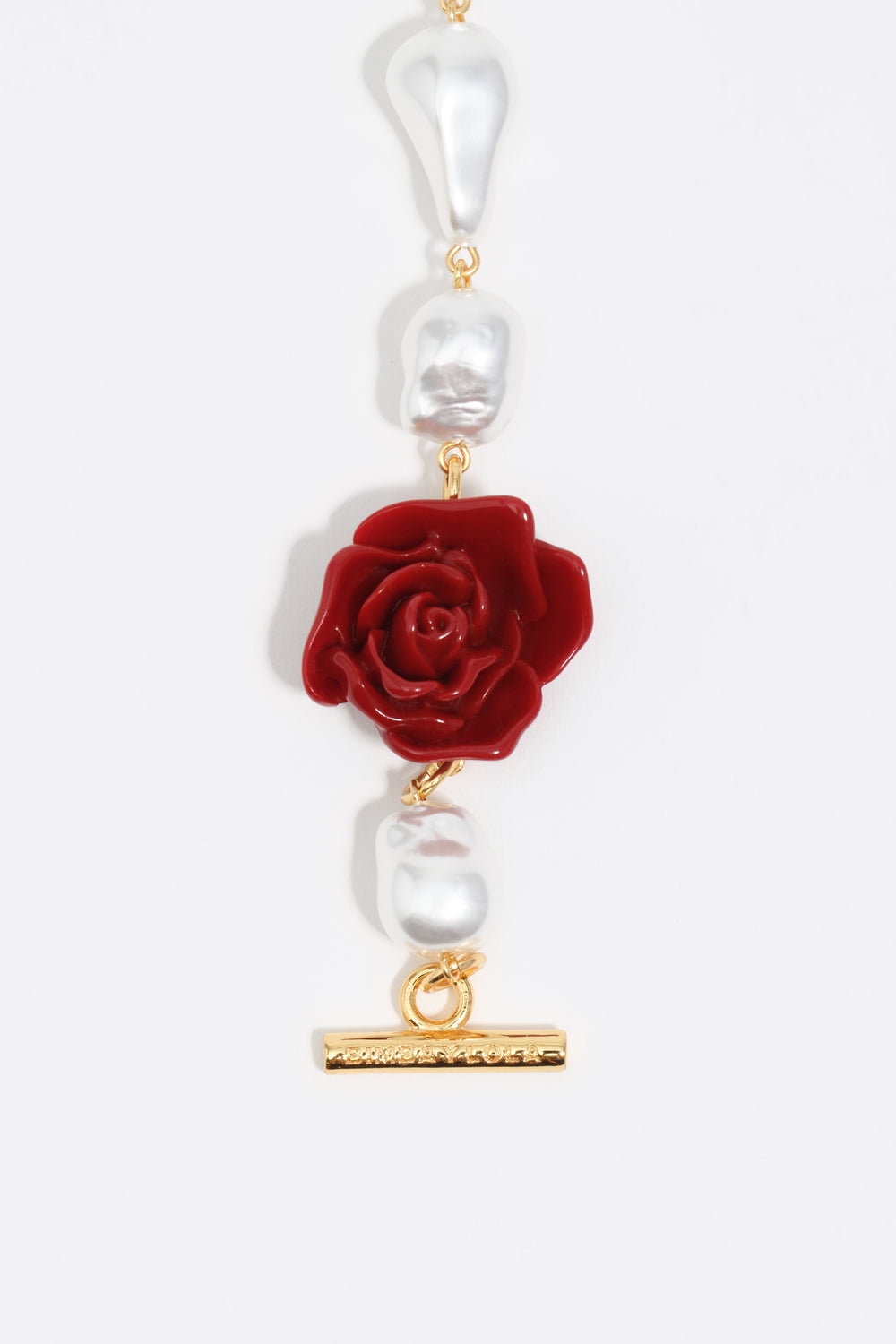Red rose pearl bracelet