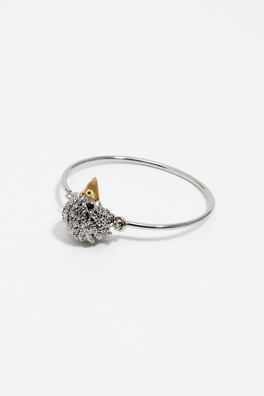 Silver eagle rigid bracelet