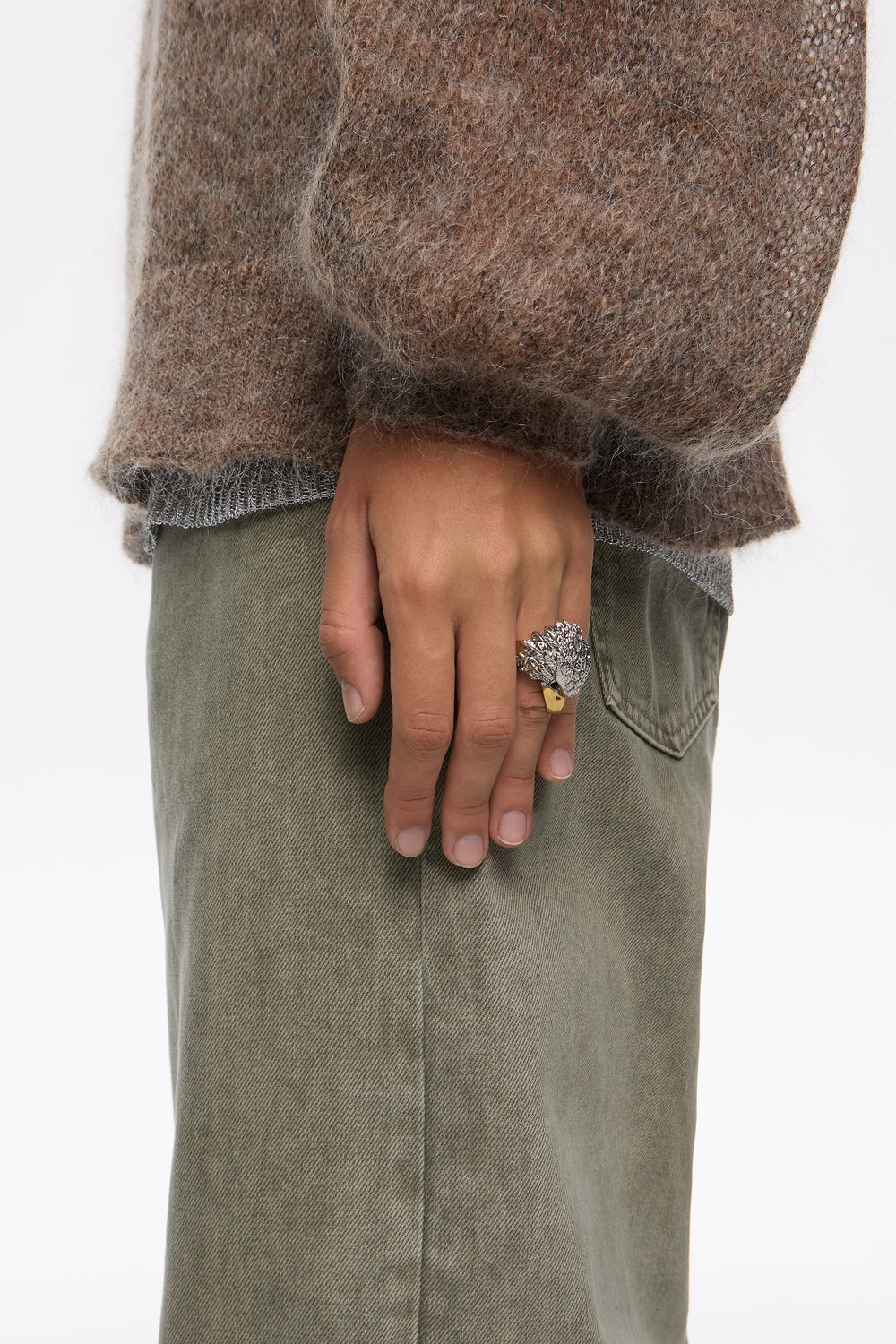 Silver eagle ring