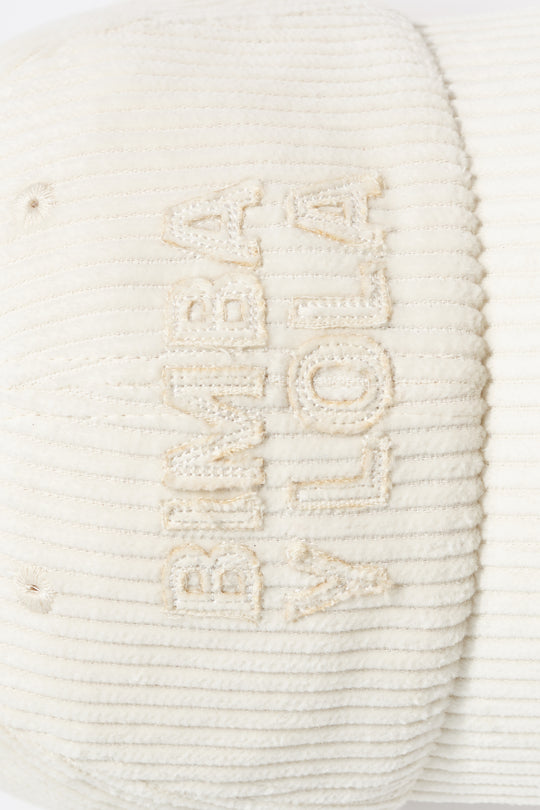 Ivory corduroy cap