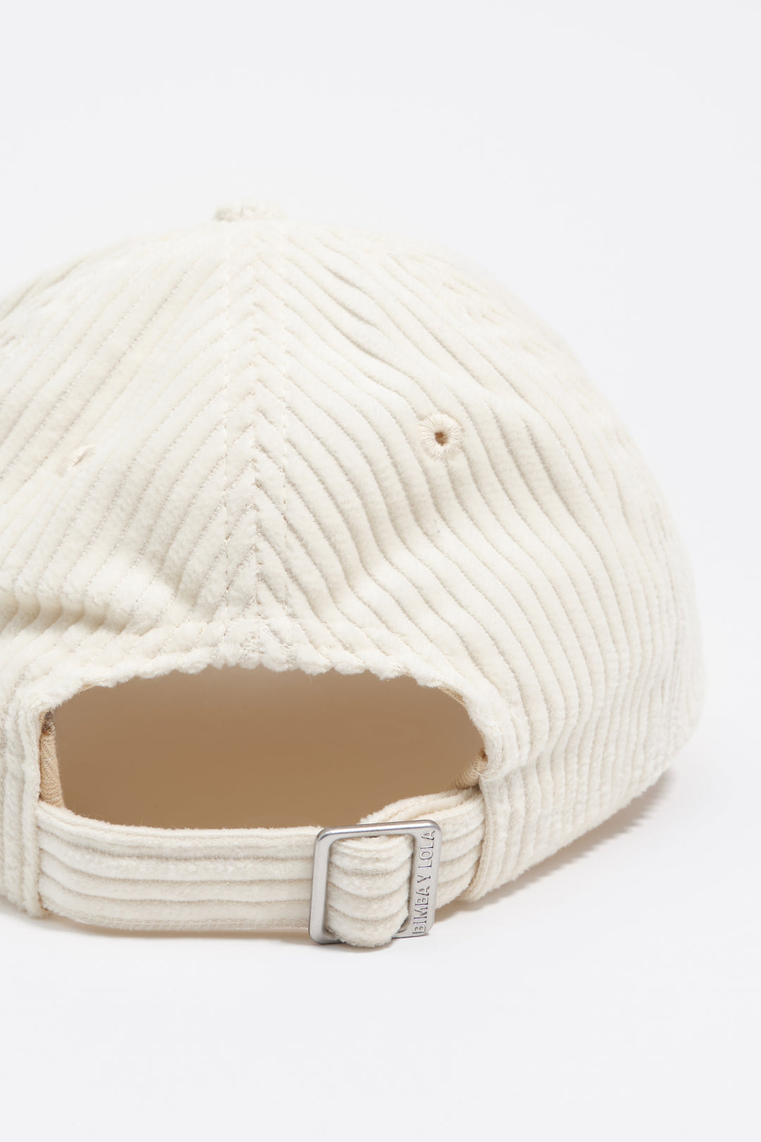 Ivory corduroy cap