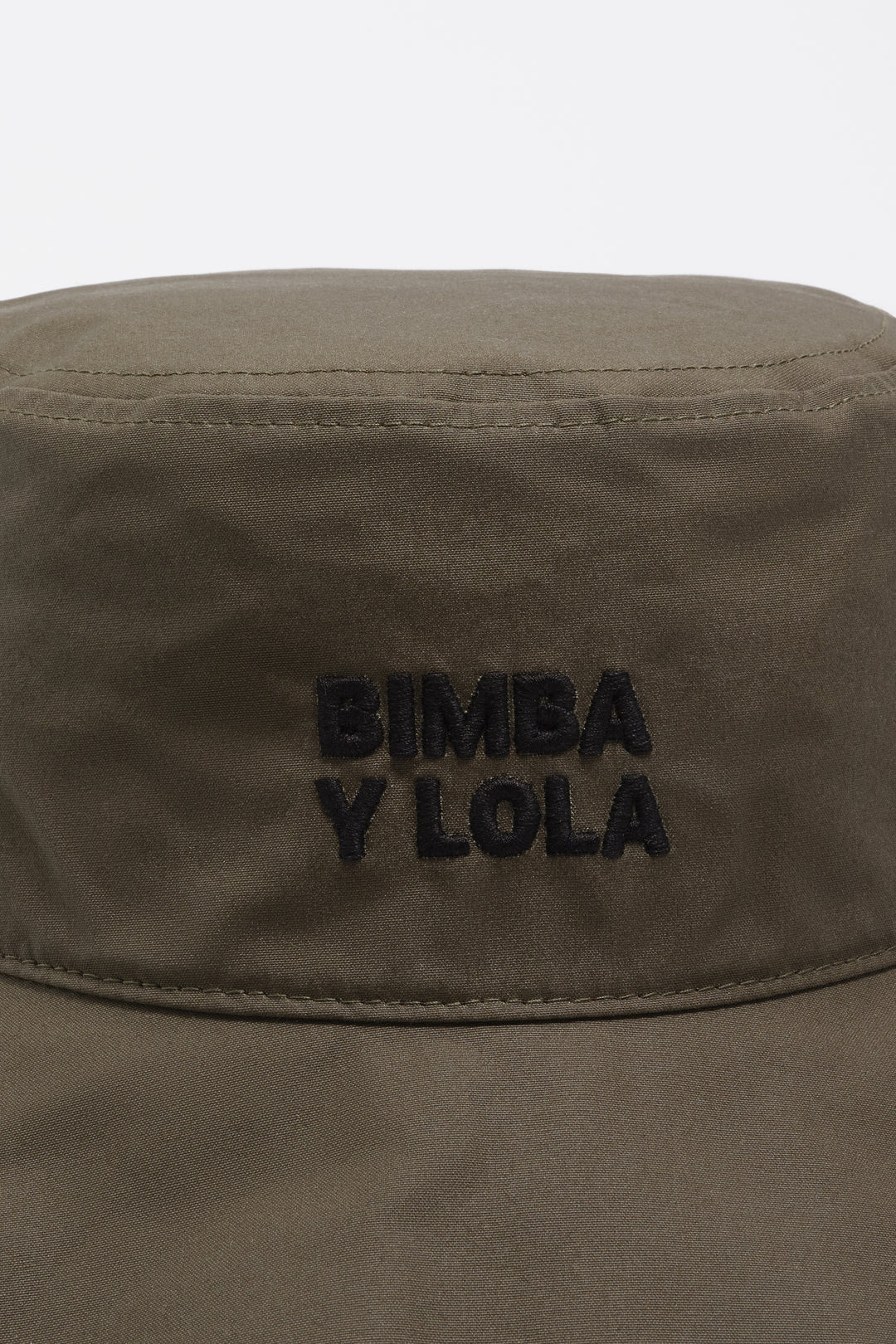 Khaki cotton tie bucket hat
