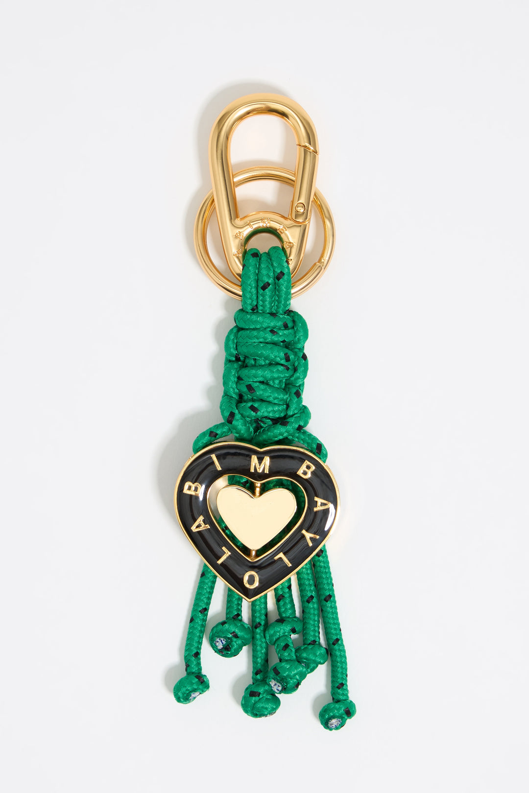 Black heart key ring with ropes