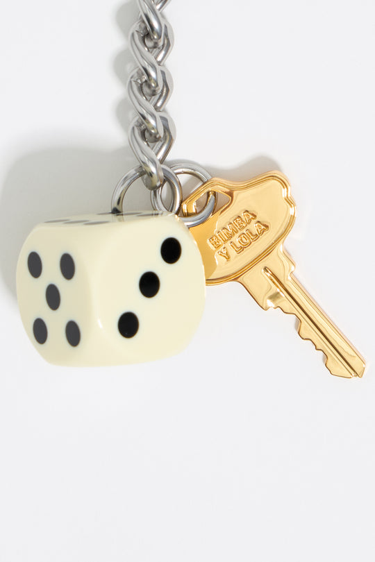 Key and dice key ring