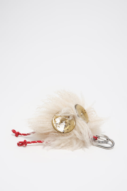 Ivory fur Charo key ring
