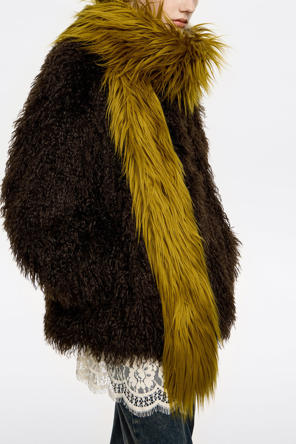 Olive fur boa