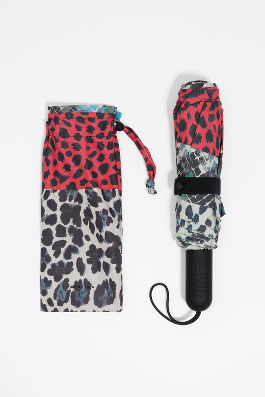 Leopard patchwork umbrella