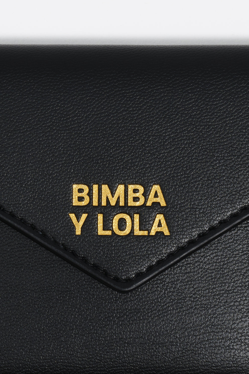 Black leather flap card holder