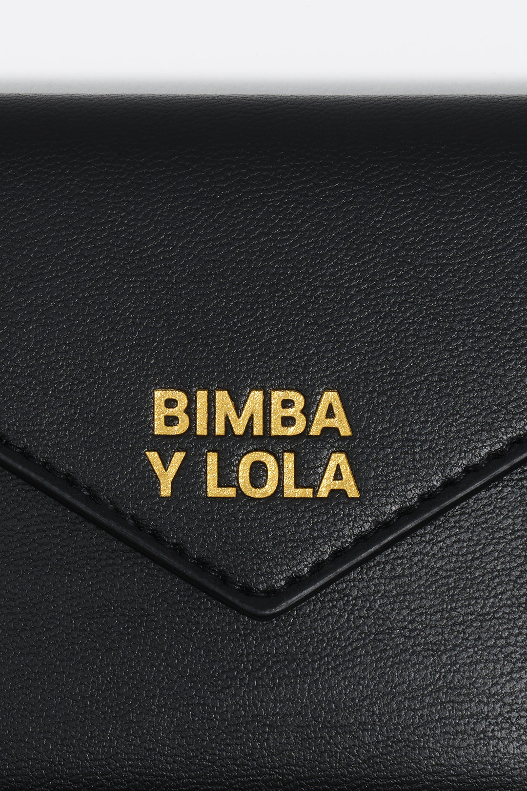 Black leather flap card holder