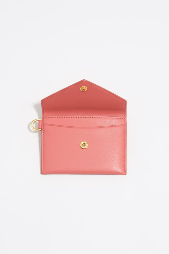 Bubblegum pink leather coin purse