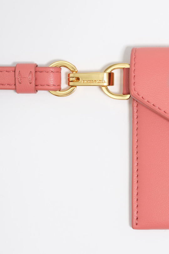 Bubblegum pink leather coin purse