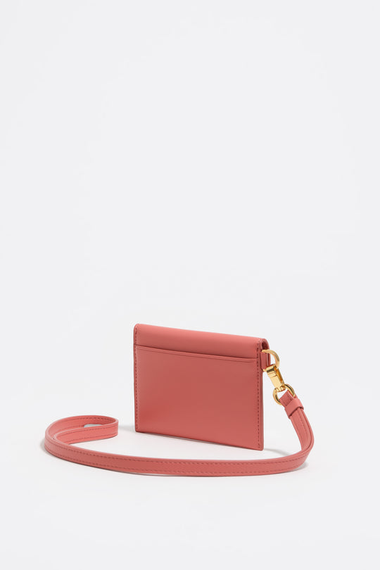 Bubblegum pink leather coin purse