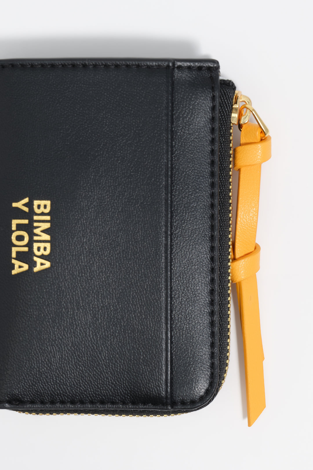 Black leather card holder coin purse