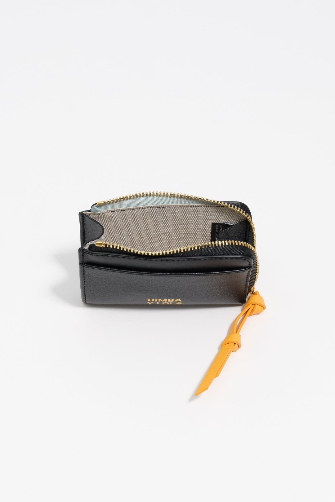 Black leather card holder coin purse