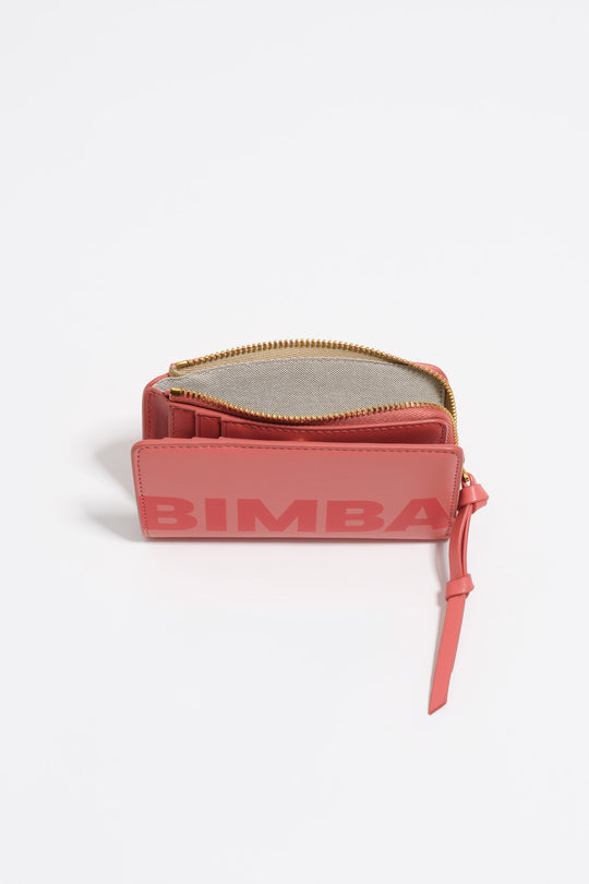 Bubblegum pink leather purse
