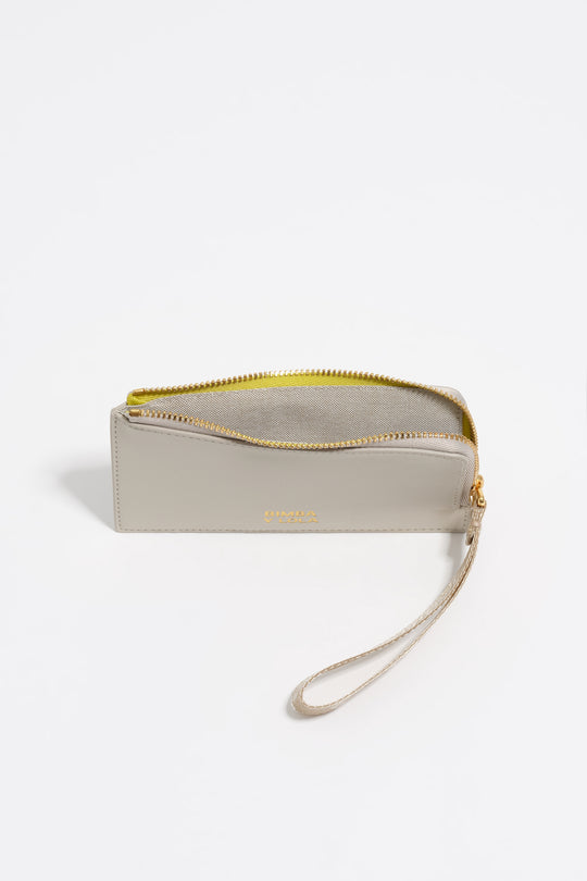 Stone leather purse