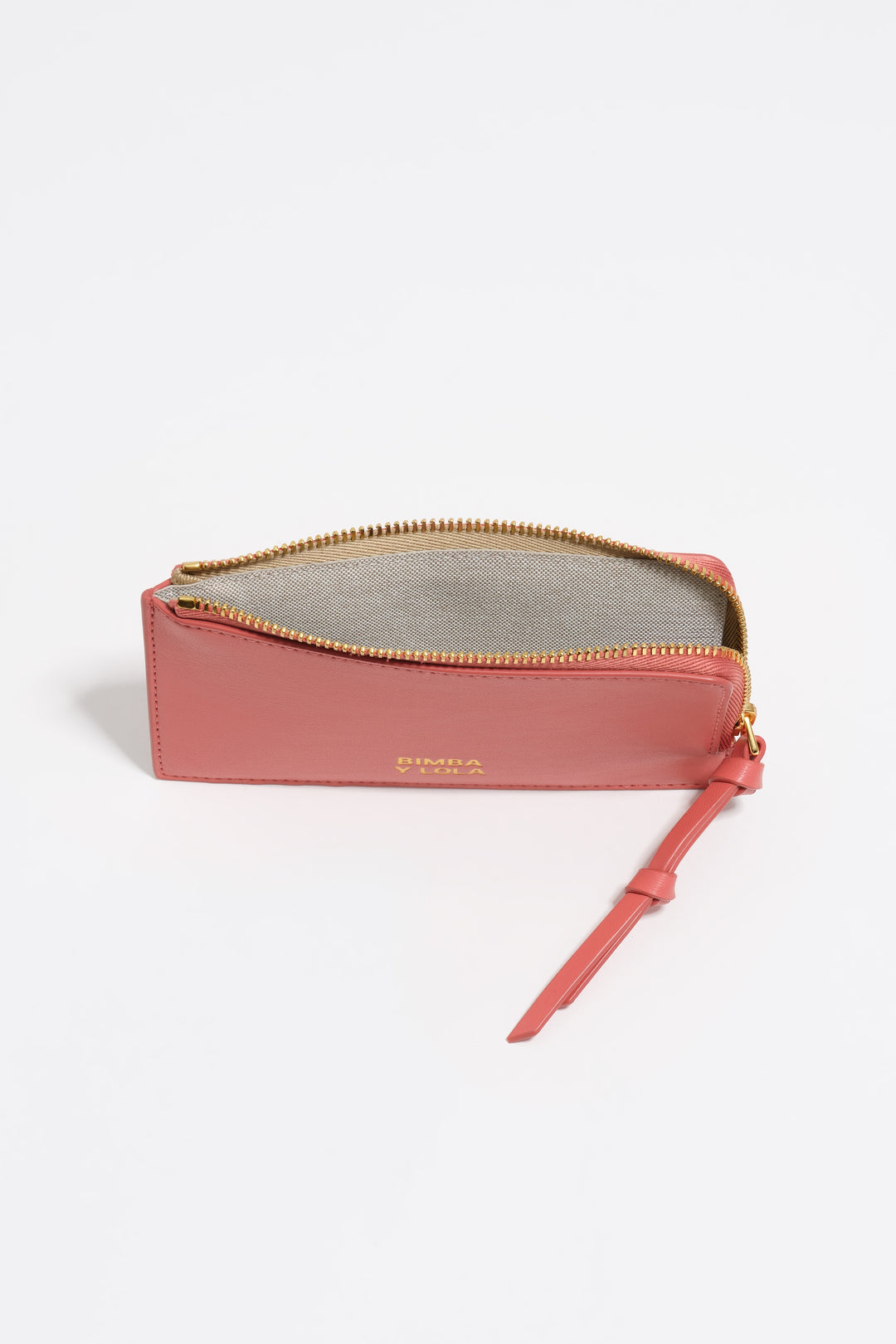 Bubblegum pink leather purse