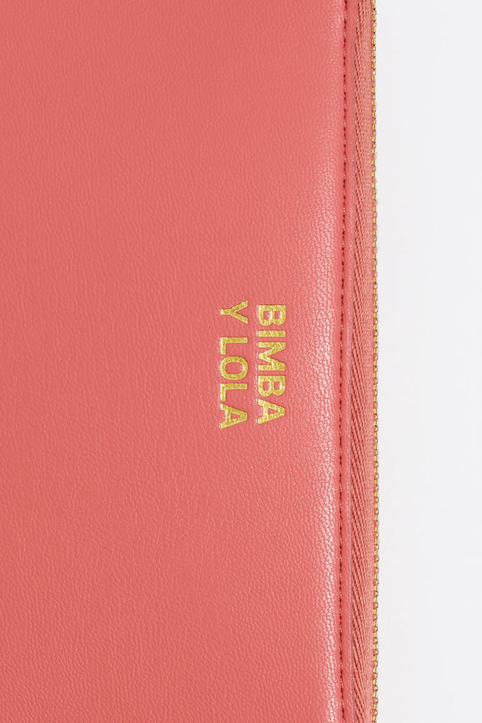 Bubblegum pink leather wallet