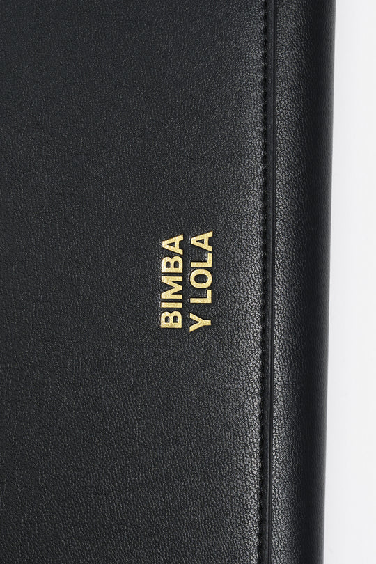 Black leather continental wallet