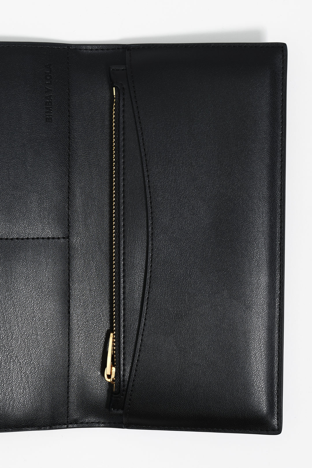 Black leather continental wallet