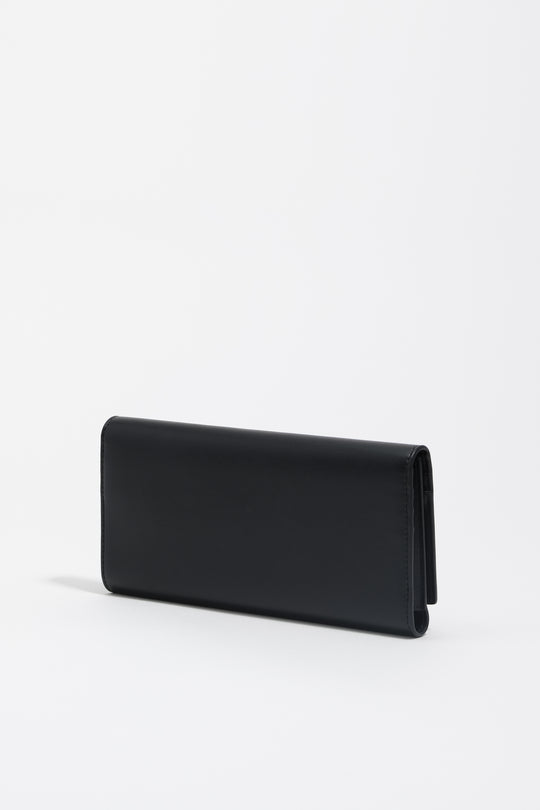 Black leather continental wallet