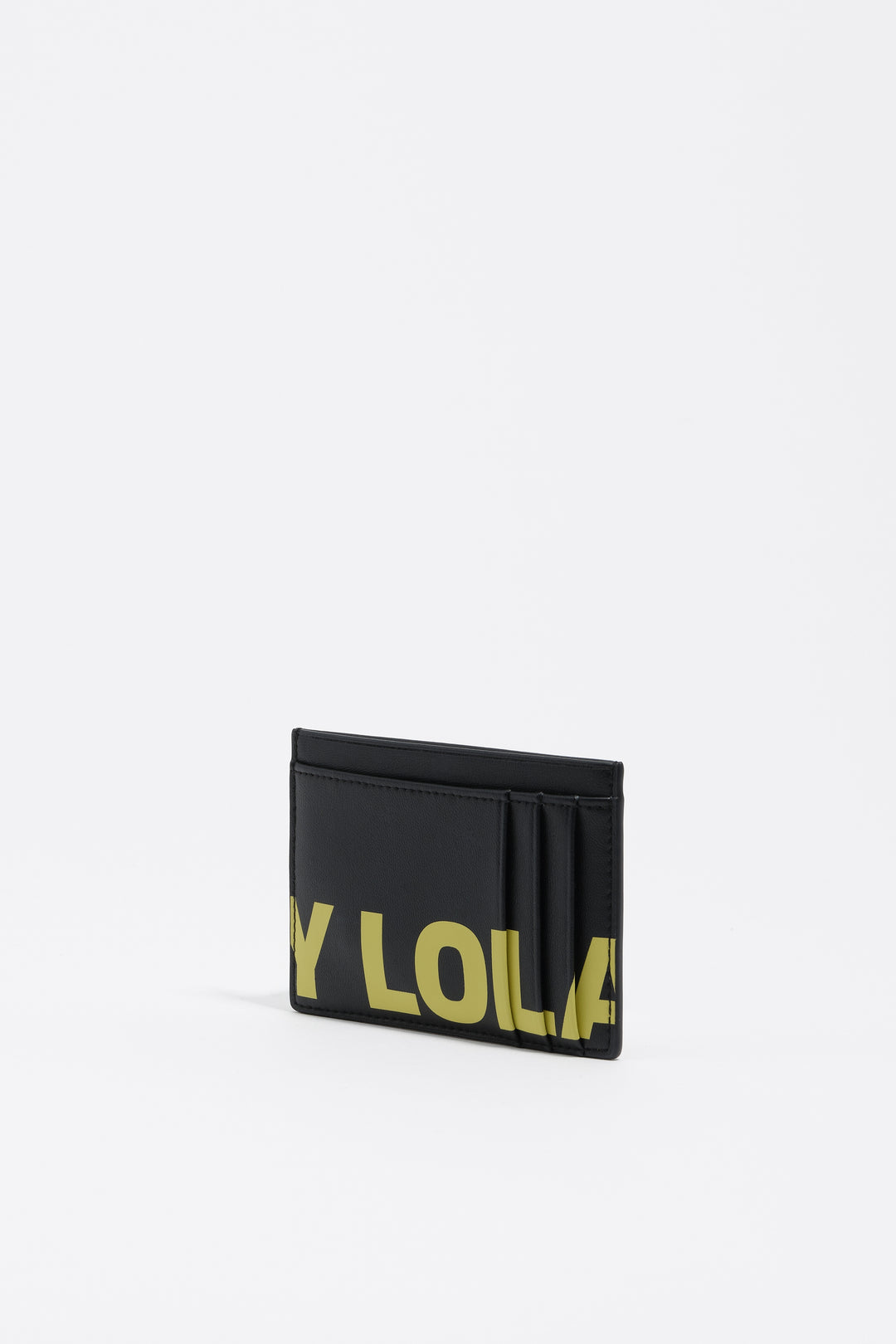 Black leather card holder