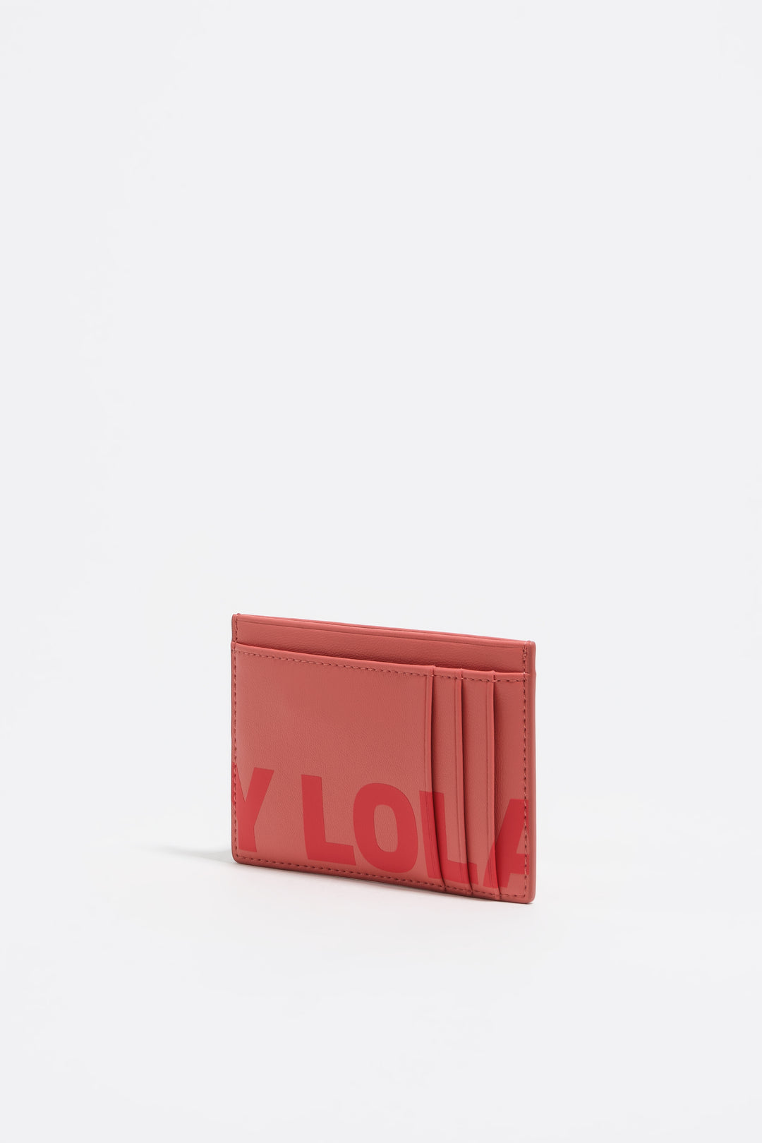 Bubblegum pink leather card holder