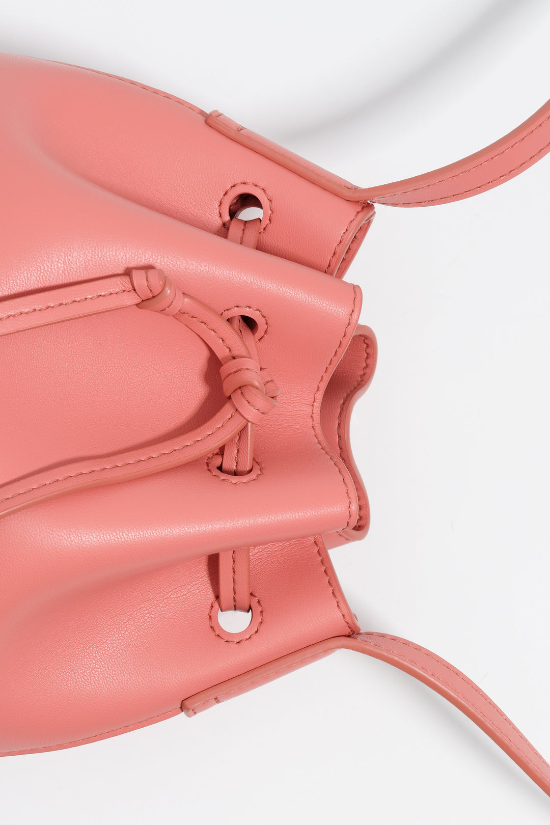 Bubblegum pink leather Bucket bag