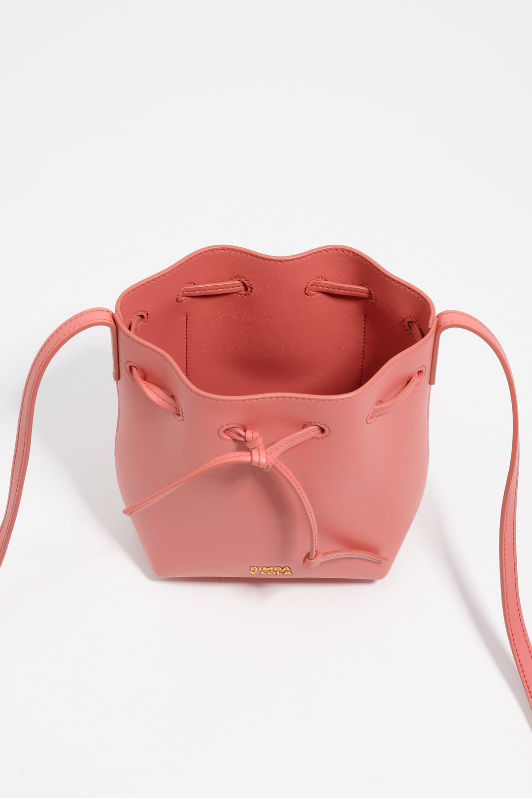 Bubblegum pink leather Bucket bag