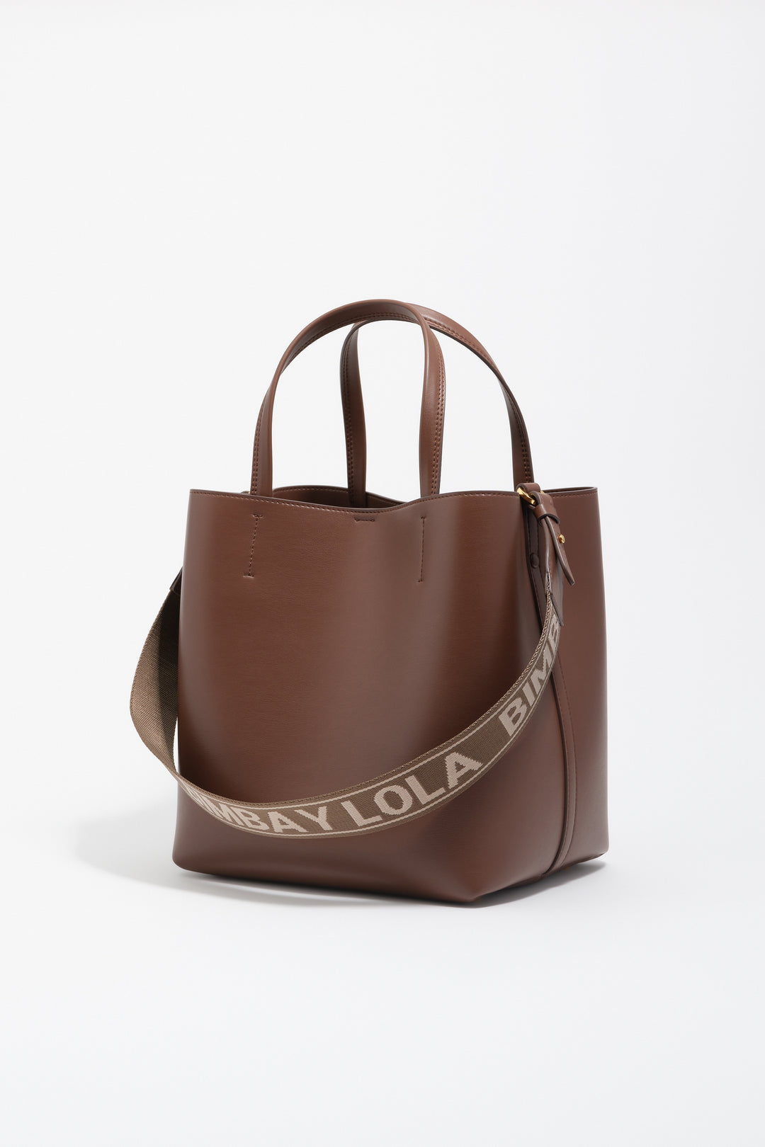 Large mocha leather Chihuahua bag