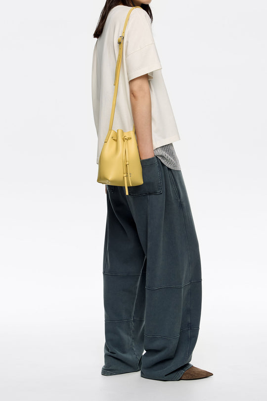 Banana leather bucket bag