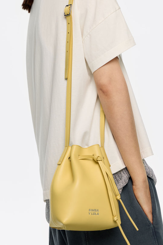 Banana leather bucket bag