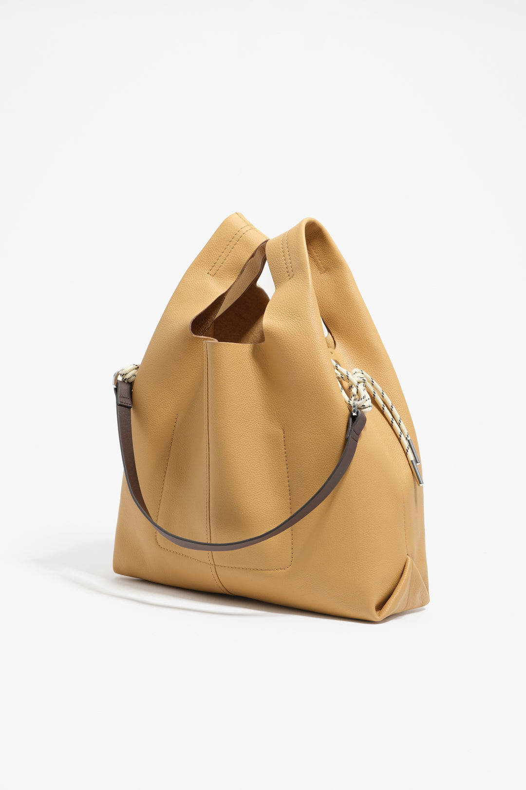 Medium Sahara leather Paper bag
