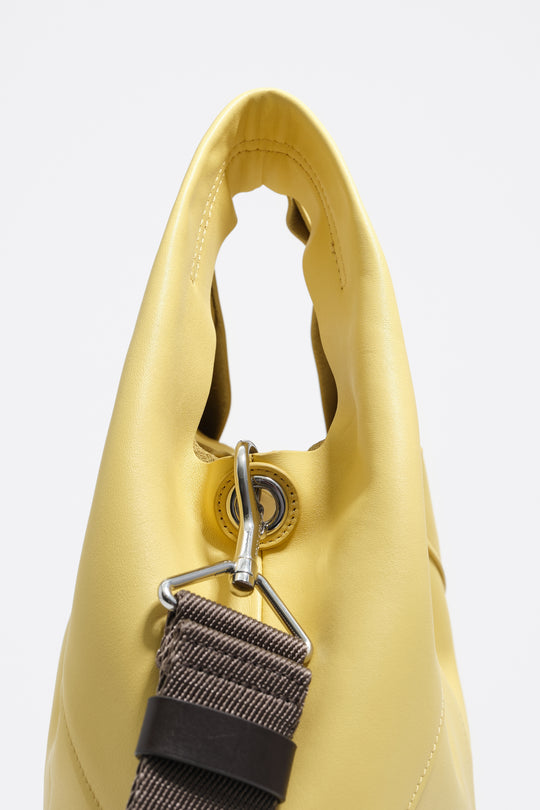 Medium banana smooth leather Paper bag