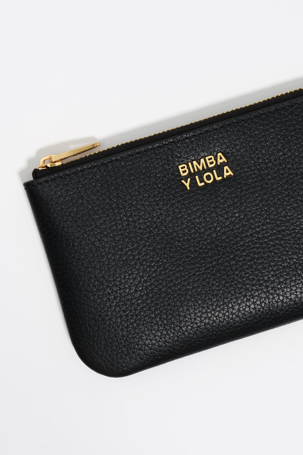 Small black leather purse