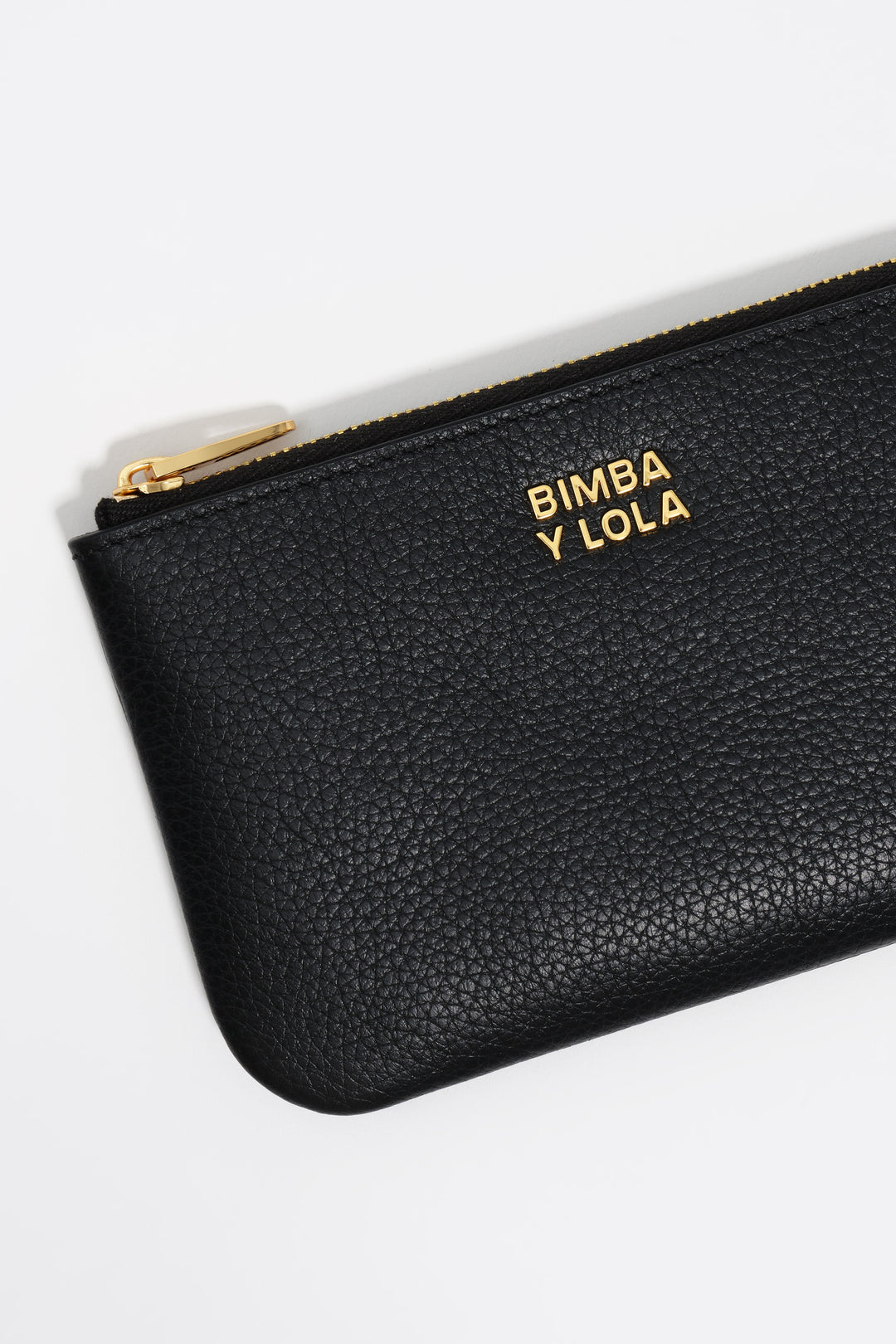 Small black leather purse