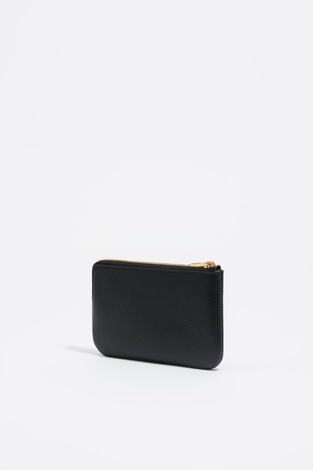 Small black leather purse