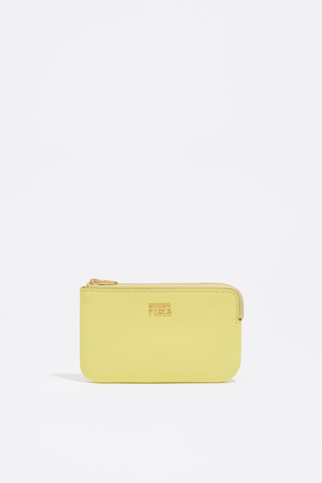 Small acid yellow leather coin purse