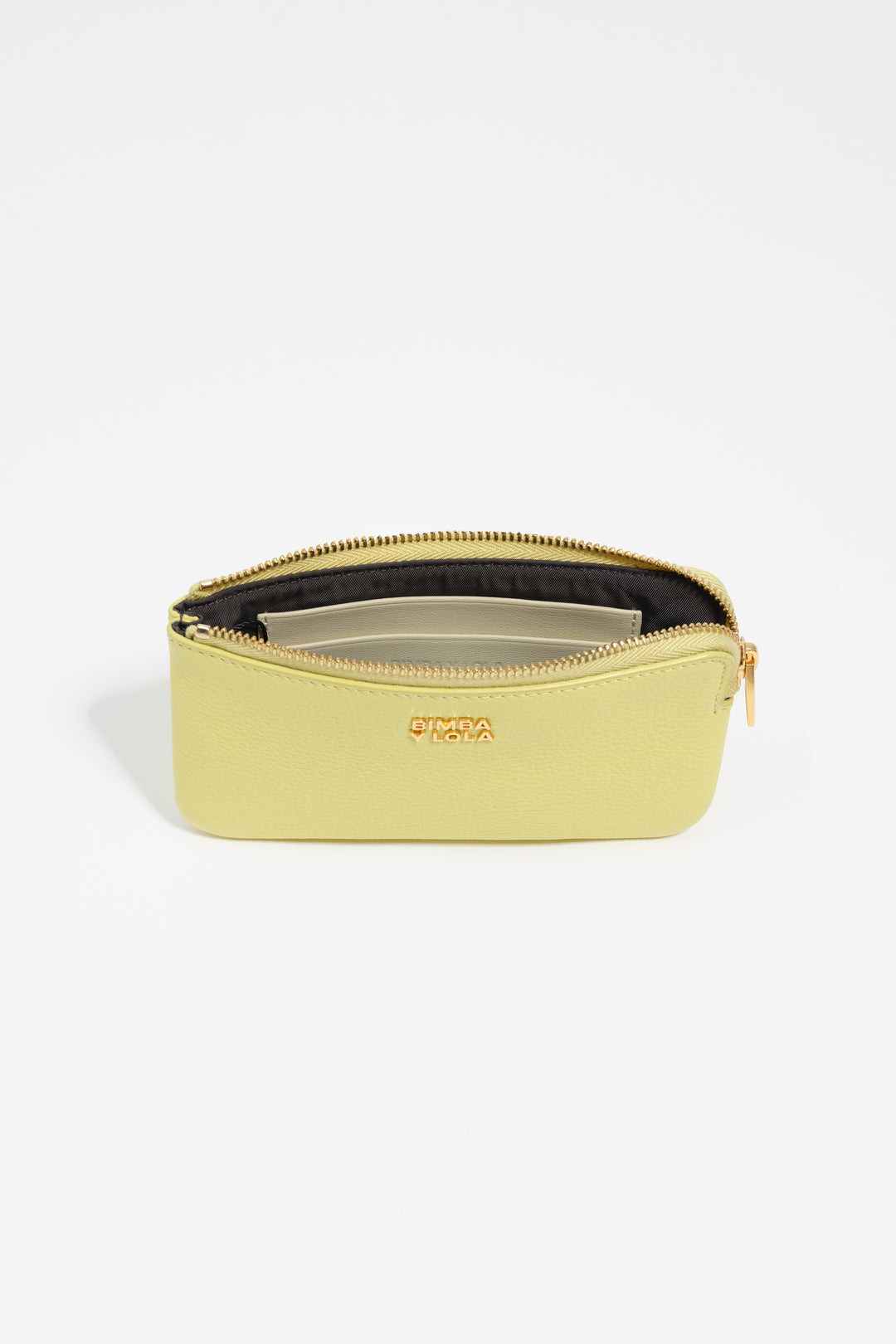 Small acid yellow leather coin purse