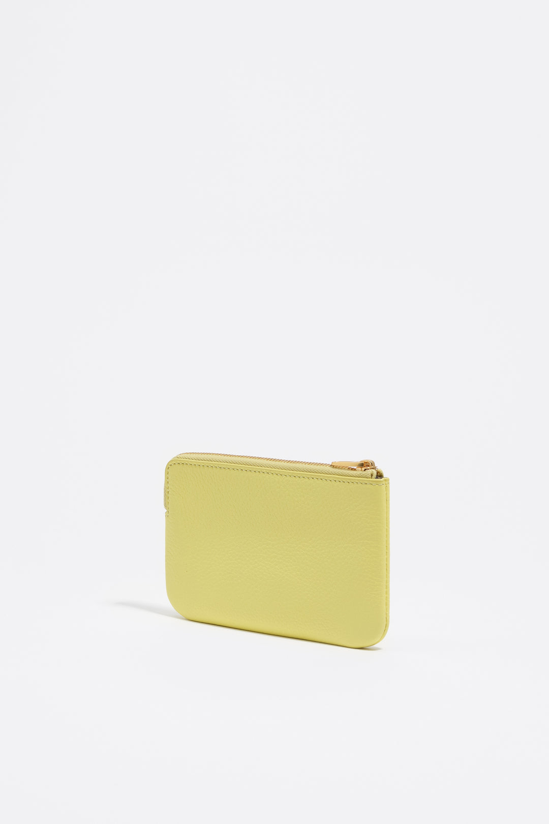Small acid yellow leather coin purse
