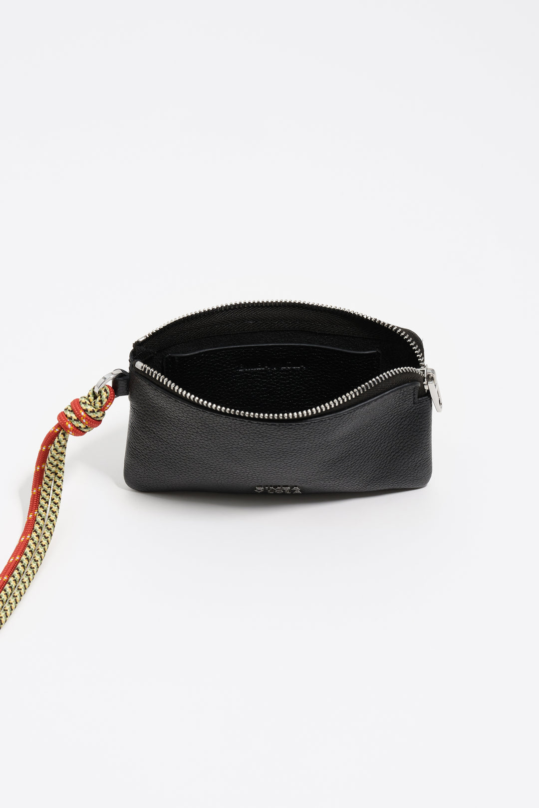 Black leather coin purse