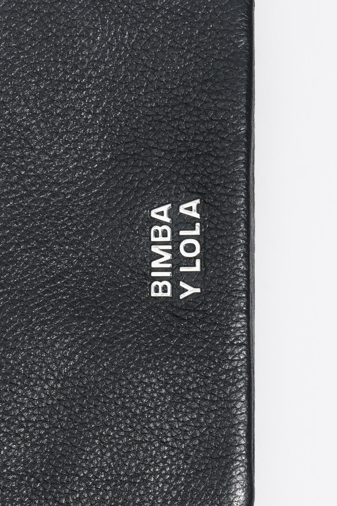 Black leather flap purse