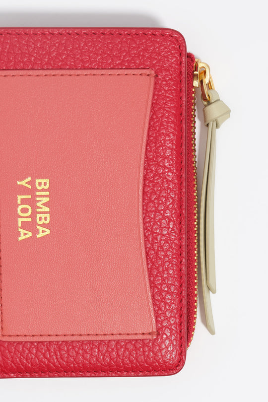 Red leather purse