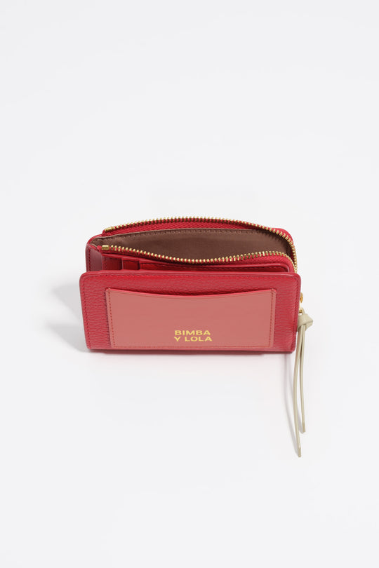 Red leather purse
